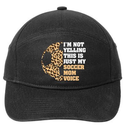 Im Not Yelling This Is My Soccer Mom Voice Leopard Ball 7-Panel Snapback Hat