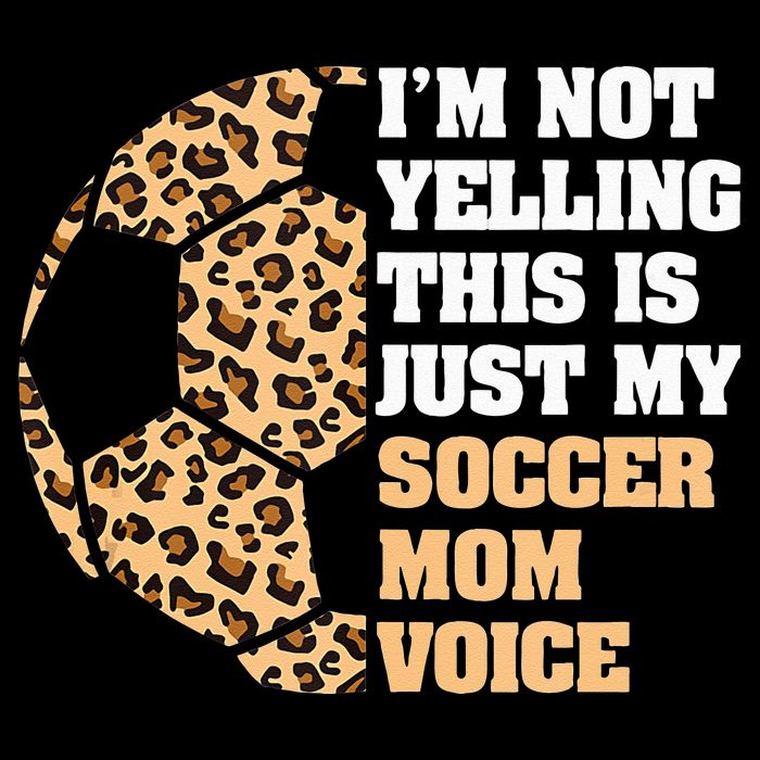 Im Not Yelling This Is My Soccer Mom Voice Leopard Ball Flat Bill Trucker Hat