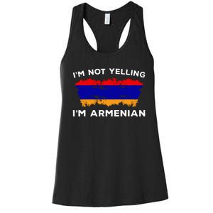 IM Not Yelling IM Armenian Humor Lover Women's Racerback Tank