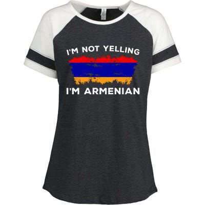 IM Not Yelling IM Armenian Humor Lover Enza Ladies Jersey Colorblock Tee