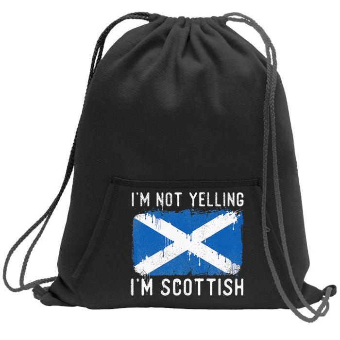 I'm Not Yelling I'm Scottish Scotland Pride Heritage Sweatshirt Cinch Pack Bag