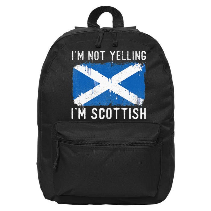 I'm Not Yelling I'm Scottish Scotland Pride Heritage 16 in Basic Backpack