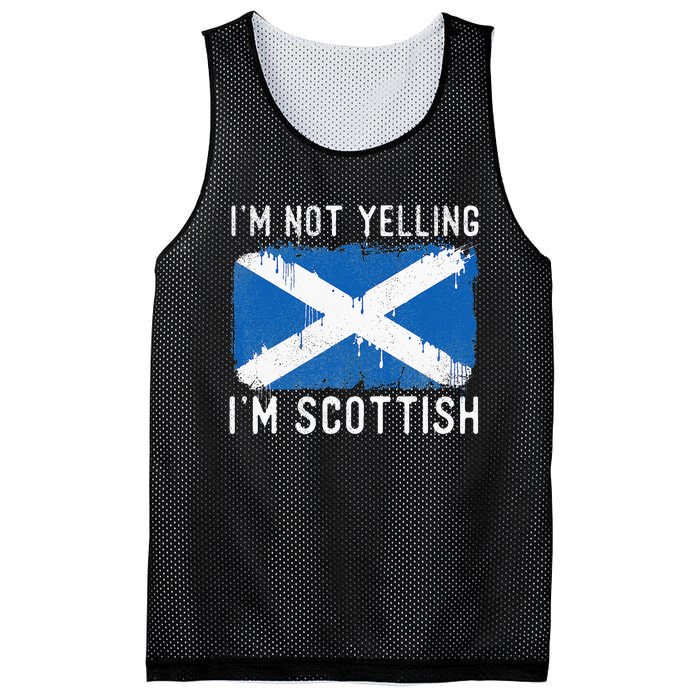 I'm Not Yelling I'm Scottish Scotland Pride Heritage Mesh Reversible Basketball Jersey Tank