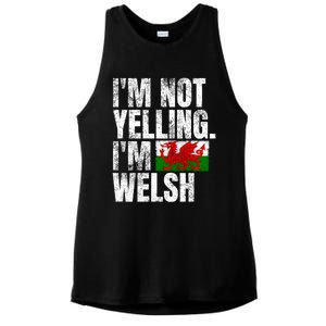 IM Not Yelling IM Welsh Quotes Graphic Funny Wales Gift Ladies PosiCharge Tri-Blend Wicking Tank