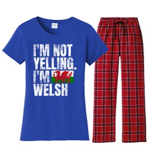 IM Not Yelling IM Welsh Quotes Graphic Funny Wales Gift Women's Flannel Pajama Set