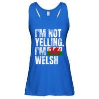 IM Not Yelling IM Welsh Quotes Graphic Funny Wales Gift Ladies Essential Flowy Tank