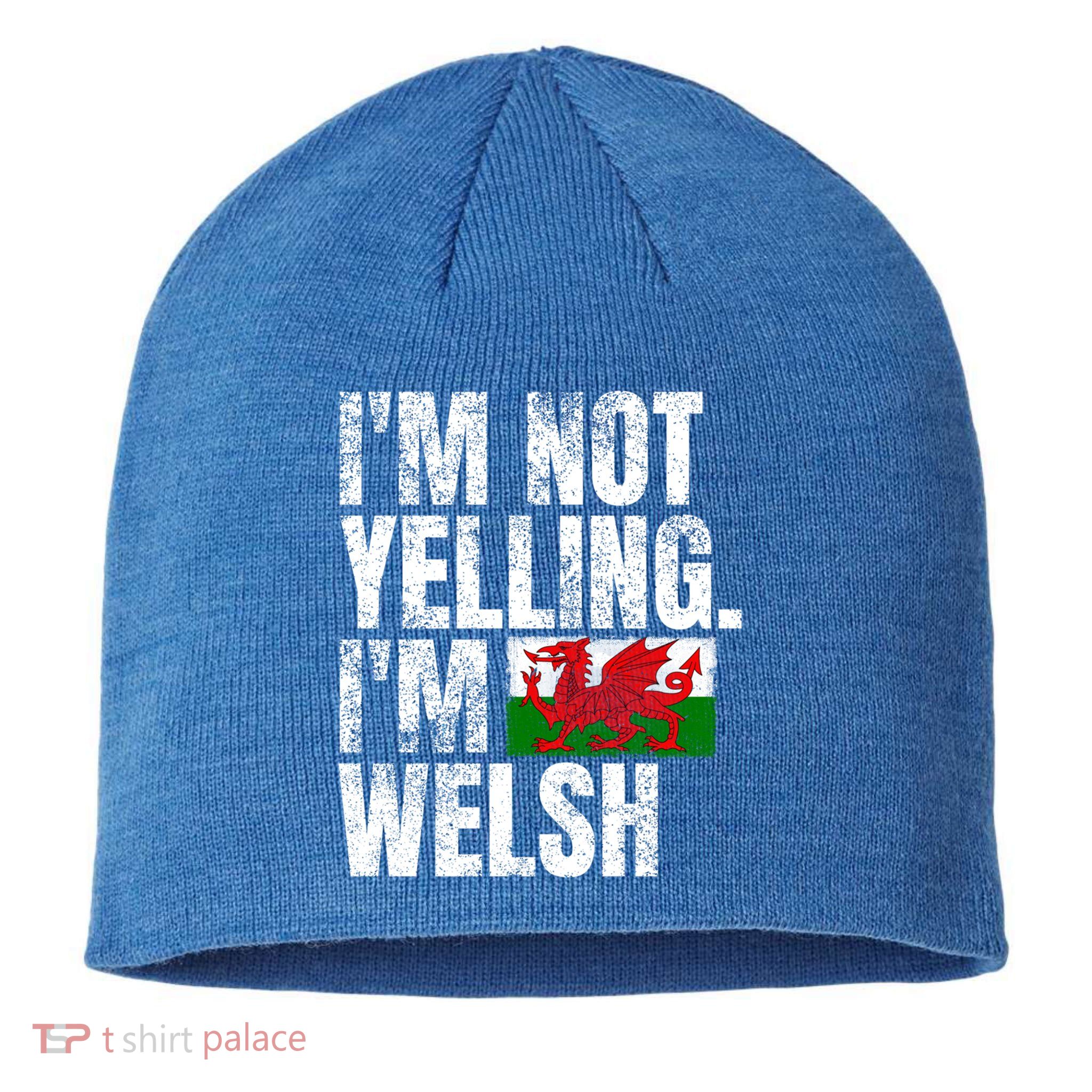 IM Not Yelling IM Welsh Quotes Graphic Funny Wales Gift Sustainable Beanie