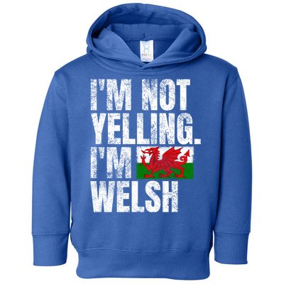 IM Not Yelling IM Welsh Quotes Graphic Funny Wales Gift Toddler Hoodie