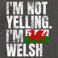IM Not Yelling IM Welsh Quotes Graphic Funny Wales Gift Vector Backpack