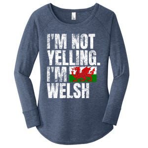 IM Not Yelling IM Welsh Quotes Graphic Funny Wales Gift Women's Perfect Tri Tunic Long Sleeve Shirt