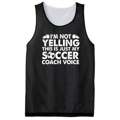 I'm Not Yelling This Is Just My Soccer Coach Voice Mom Dad Mesh Reversible Basketball Jersey Tank