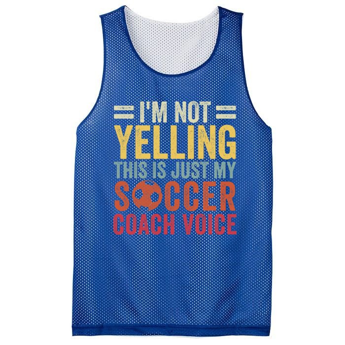 Im Not Yelling This Is Just My Soccer Coach Voice Dad Gift Mesh Reversible Basketball Jersey Tank