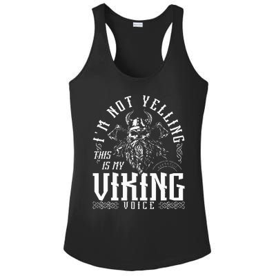 IM Not Yelling This Is My Viking Voice North Myth Vikings Ladies PosiCharge Competitor Racerback Tank