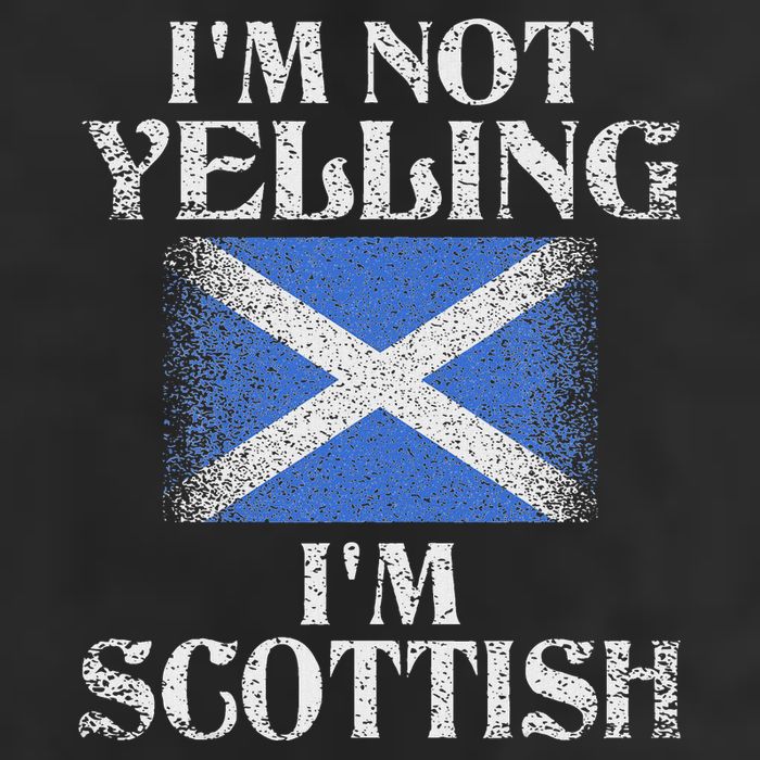 IM Not Yelling IM Scottish Funny Scottish Pride 7 Panel Mesh Trucker Snapback Hat