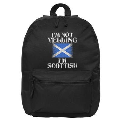 IM Not Yelling IM Scottish Funny Scottish Pride 16 in Basic Backpack