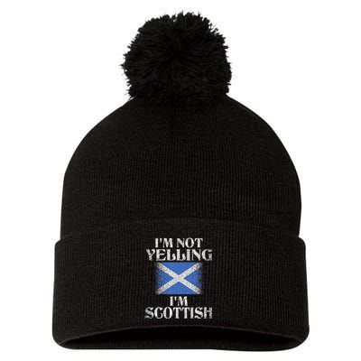 IM Not Yelling IM Scottish Funny Scottish Pride Pom Pom 12in Knit Beanie