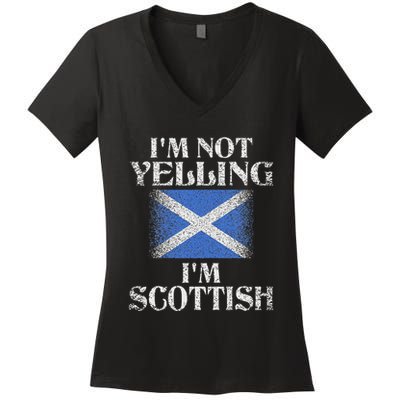 IM Not Yelling IM Scottish Funny Scottish Pride Women's V-Neck T-Shirt
