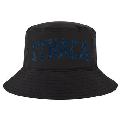 Ithaca New York Ny Vintage Athletic Sports Cool Comfort Performance Bucket Hat