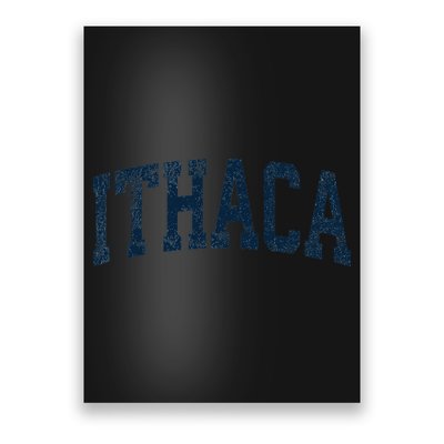 Ithaca New York Ny Vintage Athletic Sports Poster