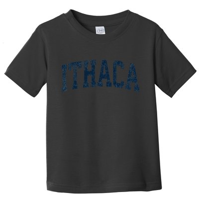 Ithaca New York Ny Vintage Athletic Sports Toddler T-Shirt