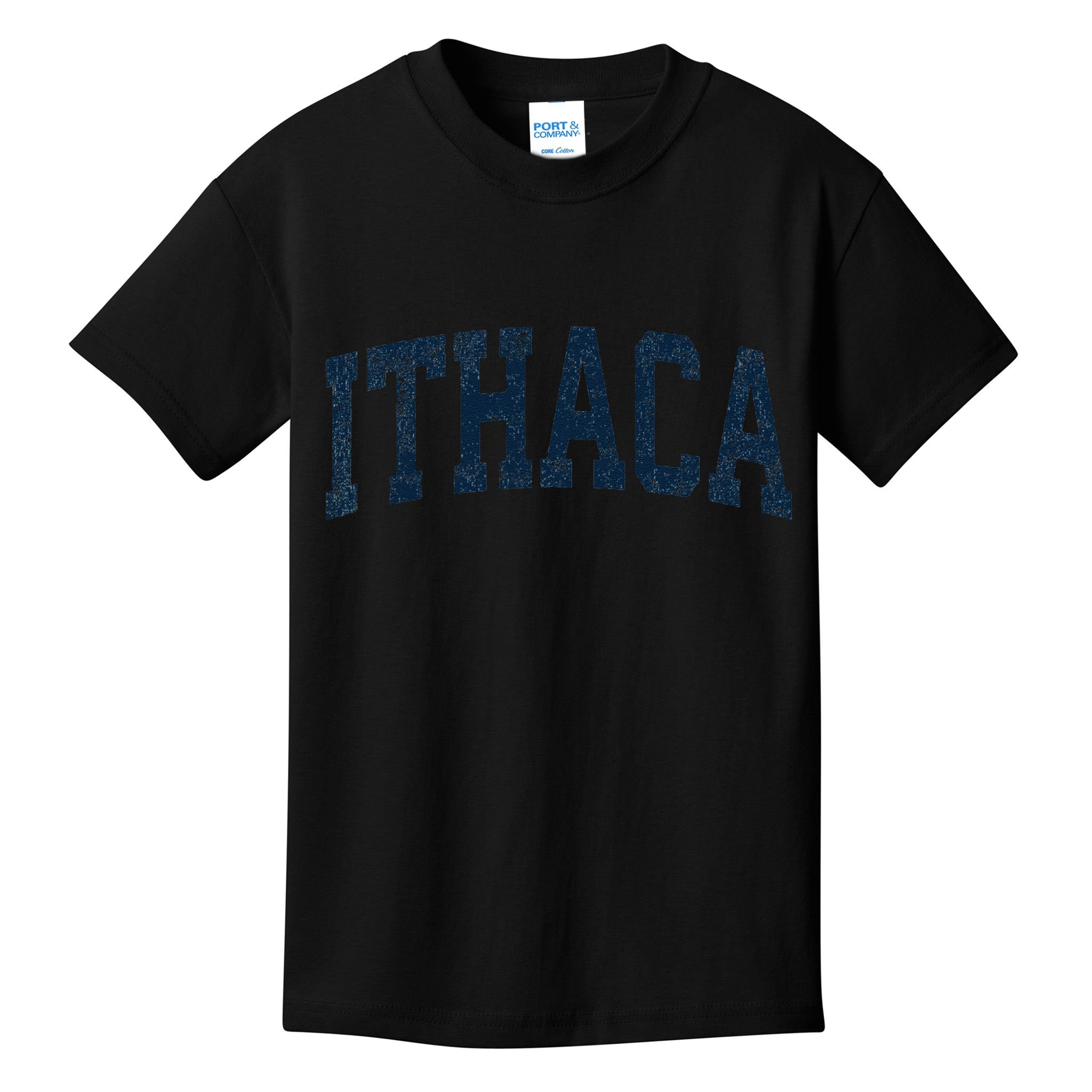 Ithaca New York Ny Vintage Athletic Sports Kids T-Shirt