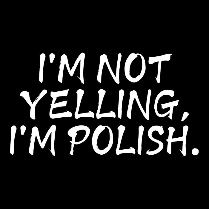 IM Not Yelling IM Polish Cropped Pullover Crew