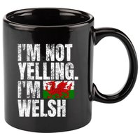 IM Not Yelling IM Welsh Quotes Graphic Funny Wales Meaningful Gift 11oz C Handle Ceramic Mug