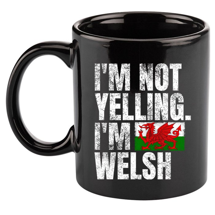 IM Not Yelling IM Welsh Quotes Graphic Funny Wales Meaningful Gift 11oz C Handle Ceramic Mug