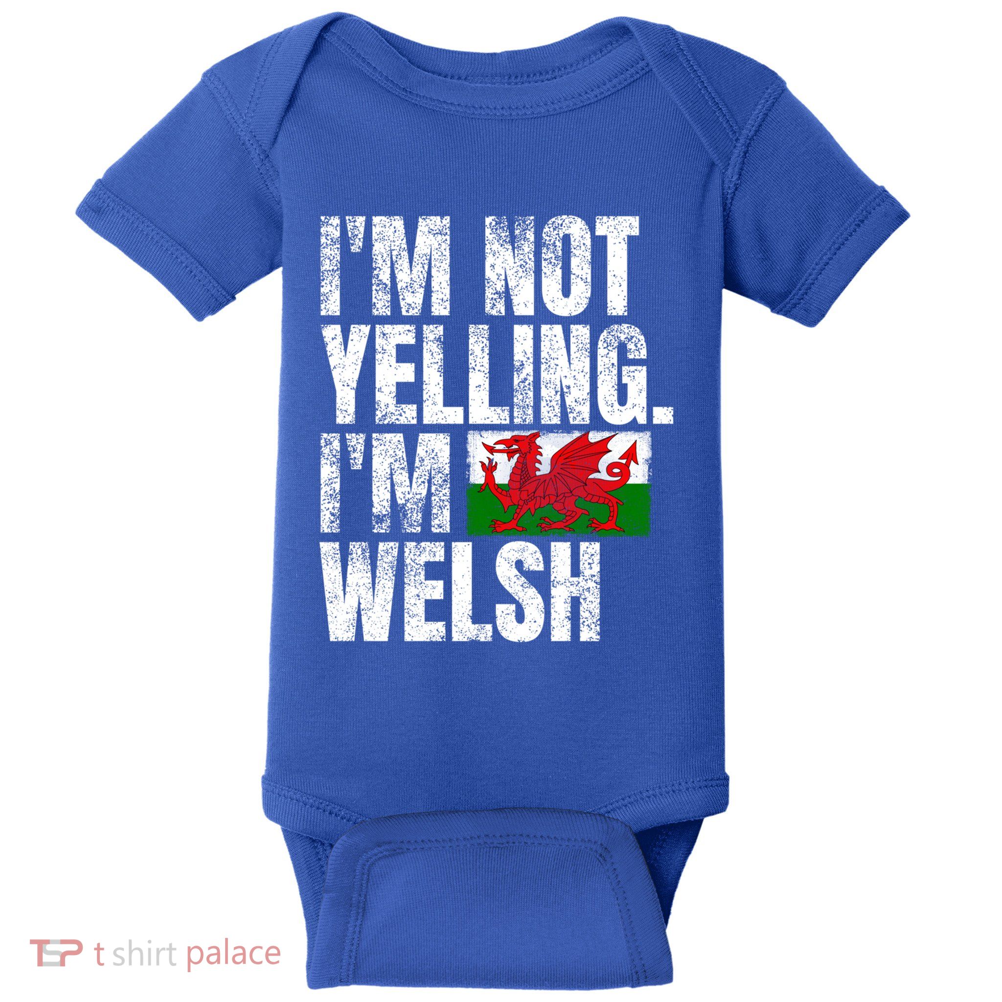 IM Not Yelling IM Welsh Quotes Graphic Funny Wales Meaningful Gift Baby Bodysuit