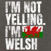 IM Not Yelling IM Welsh Quotes Graphic Funny Wales Meaningful Gift Cotton Canvas Backpack