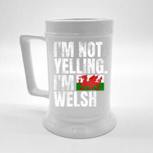 IM Not Yelling IM Welsh Quotes Graphic Funny Wales Meaningful Gift Beer Stein