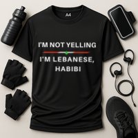 IM Not Yelling IM Lebanese Habibi Funny Arabic Cooling Performance Crew T-Shirt