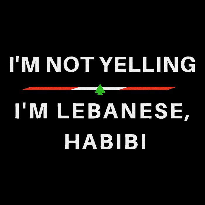 IM Not Yelling IM Lebanese Habibi Funny Arabic Cooling Performance Crew T-Shirt