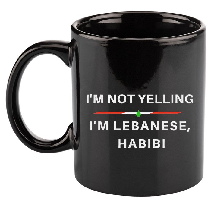 IM Not Yelling IM Lebanese Habibi Funny Arabic 11oz C Handle Ceramic Mug