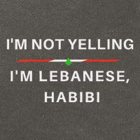 IM Not Yelling IM Lebanese Habibi Funny Arabic Cotton Canvas Backpack