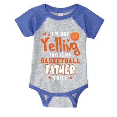 IM No Yelling This Is Just My Basketball Father Voice Gift Infant Baby Jersey Bodysuit