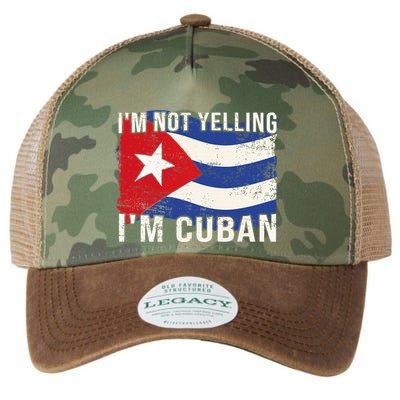 IM Not Yelling IM Cuban Heritage Cuba Flag Funny Quote Legacy Tie Dye Trucker Hat