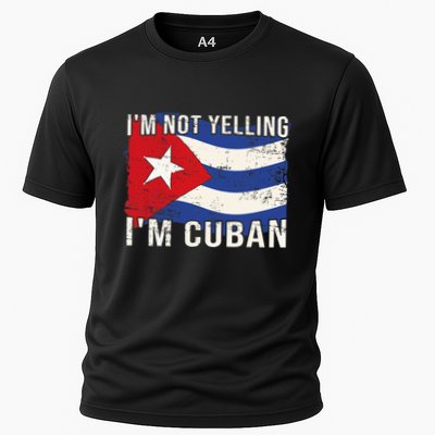IM Not Yelling IM Cuban Heritage Cuba Flag Funny Quote Performance Shirt