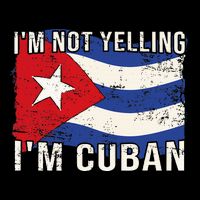 IM Not Yelling IM Cuban Heritage Cuba Flag Funny Quote Performance Shirt