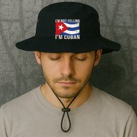 IM Not Yelling IM Cuban Heritage Cuba Flag Funny Quote Bucket Hat