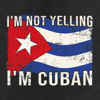IM Not Yelling IM Cuban Heritage Cuba Flag Funny Quote Golf Towel