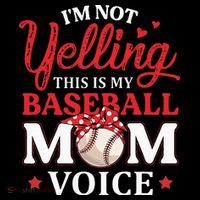 Im Not Yelling This Is My Baseball Mom Voice Baseball Lover Women's V-Neck T-Shirt