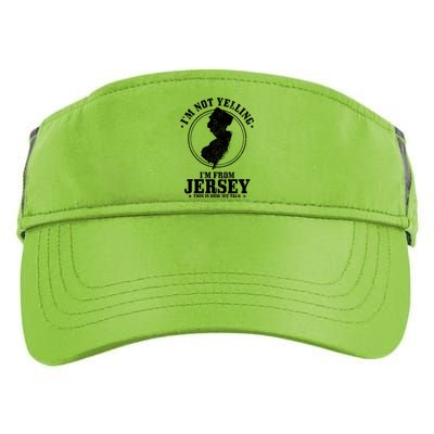 Im Not Yelling Im From New Jersey Funny State Map Pride Adult Drive Performance Visor