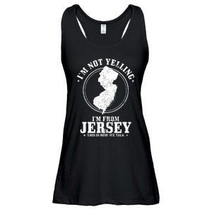 Im Not Yelling Im From New Jersey Funny State Map Pride Ladies Essential Flowy Tank