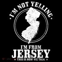 Im Not Yelling Im From New Jersey Funny State Map Pride Flatbill Hat