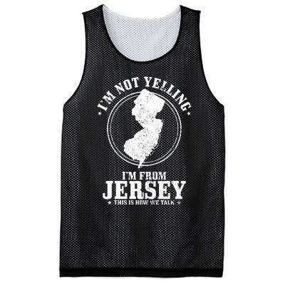 Im Not Yelling Im From New Jersey Funny State Map Pride Mesh Reversible Basketball Jersey Tank