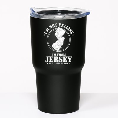 Im Not Yelling Im From New Jersey Funny State Map Pride Tumbler