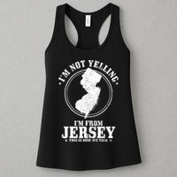 Im Not Yelling Im From New Jersey Funny State Map Pride Womens Tank Top