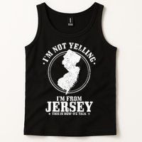 Im Not Yelling Im From New Jersey Funny State Map Pride Tank Top