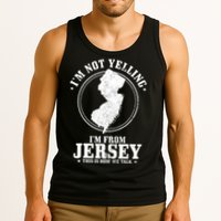 Im Not Yelling Im From New Jersey Funny State Map Pride Tank Top